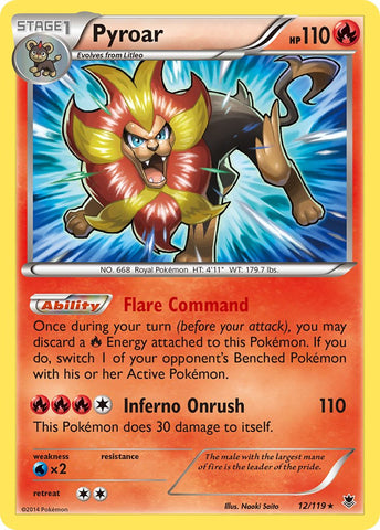 Pyroar(12/119) (Cosmos Holo) (Exclusivo de Blister) [XY: Phantom Forces] 