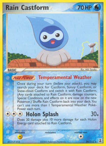 Rain Castform (26/113) [EX: Especie Delta] 