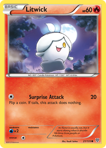 Litwick (21/135) [Blanco y negro: Tormenta de plasma] 