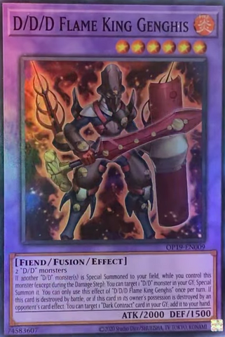 D/D/D Rey de las Llamas Genghis [OP19-EN009] Súper Raro 
