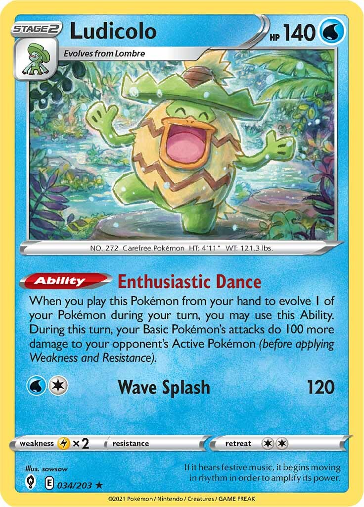 Ludicolo (034/203) [Espada y escudo: cielos en evolución] 