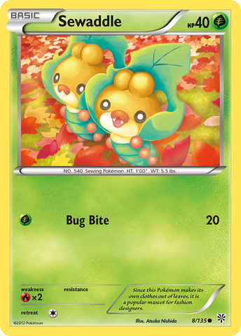 Sewaddle (8/135) [Blanco y negro: Tormenta de plasma] 