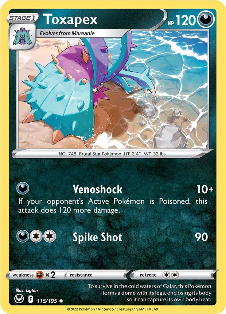 Toxapex (115/195) [Espada y escudo: Tempestad de plata] 