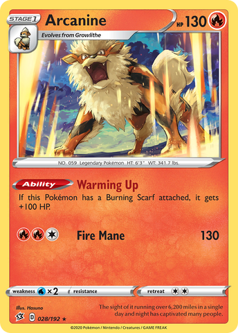 Arcanine (028/192) [Espada y escudo: Choque rebelde] 
