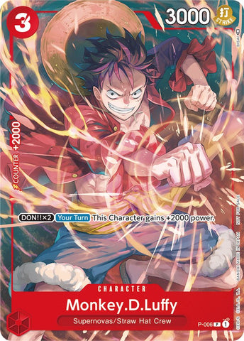 Monkey.D.Luffy (P-006) (Paquete de torneo Vol. 1) [Tarjetas de promoción de One Piece] 