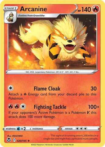 Arcanine (020/195) [Espada y escudo: Tempestad de plata] 
