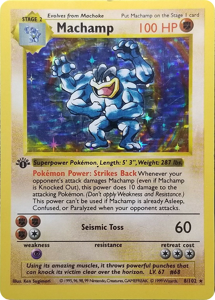Machamp (8/102) (Shadowless) [Conjunto básico 1.ª edición] 