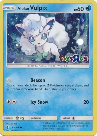 Alolan Vulpix (21/145) (Promoción de Toys R Us) [Sol y luna: Guardianes nacientes] 