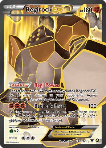 Regirock EX (43a/124) [Promociones de arte alternativas] 