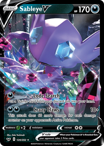 Sableye V (120/202) [Espada y escudo: conjunto básico] 