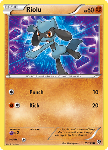 Riolu (75/135) [Blanco y negro: Tormenta de plasma] 