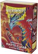 Dragon Shield Sleeves - JAPANESE SIZE - Matte Clear (OUTER SLEEVES)