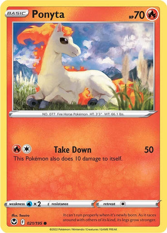 Ponyta (021/195) [Espada y escudo: Tempestad de plata] 