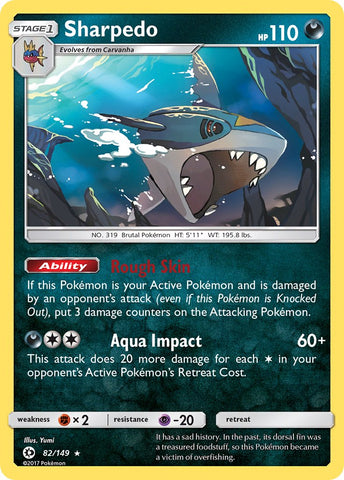 Sharpedo (82/149) (Cosmos Holo) (Exclusivo en blíster) [Sol y Luna: Conjunto básico] 