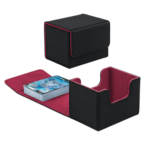 Deck box imantadas con interior rojo apertura de costado