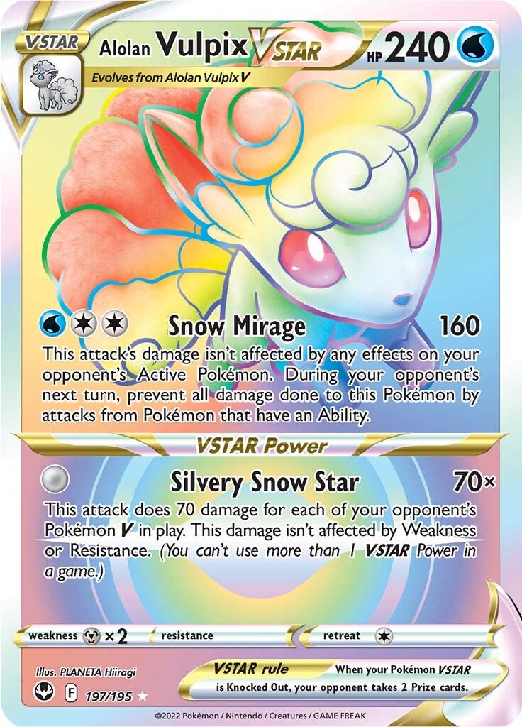 Alolan Vulpix VSTAR (197/195) [Espada y escudo: Tempestad plateada] 