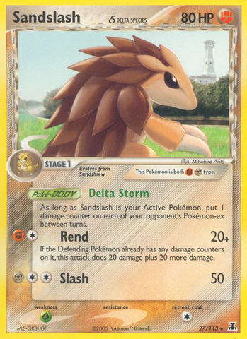 Sandslash (27/113) (Especie Delta) [EX: Especie Delta] 