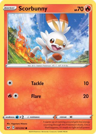 Scorbunny (031/202) (Colección Premium) [Espada y escudo: Conjunto básico] 