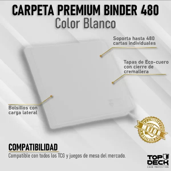 Carpeta Blanca Premium - 480 Bolsillos