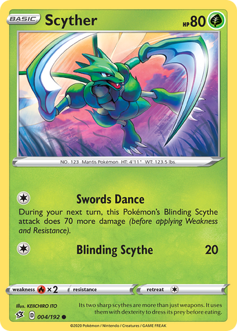 Scyther (004/192) [Espada y escudo: Choque rebelde] 
