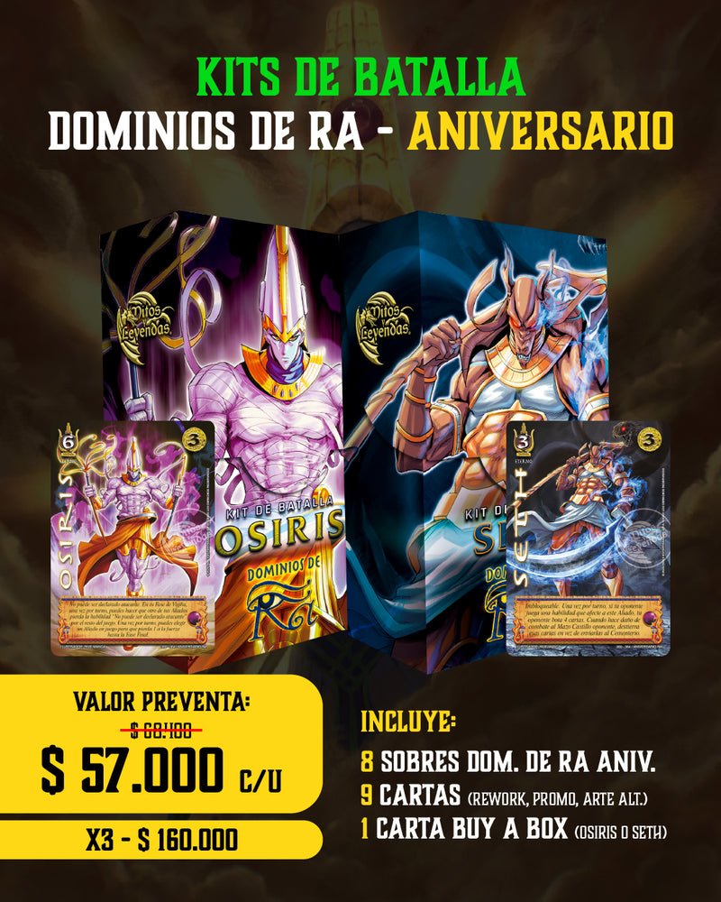 Kit de batalla Osiris/Seth - Aniversario PREVENTA