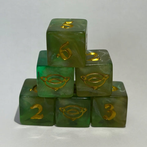 Dado The Lord Of The Rings - Pearl Green (por unidad)