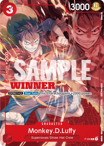 Monkey.D.Luffy (P-006) (Winner Pack Vol. 1) [Tarjetas de promoción de One Piece] 