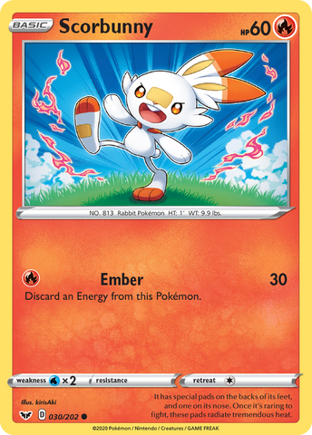 Scorbunny (030/202) [Espada y escudo: conjunto básico] 