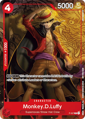 Monkey.D.Luffy (P-007) (Paquete de torneo Vol. 1) [Tarjetas de promoción de One Piece] 
