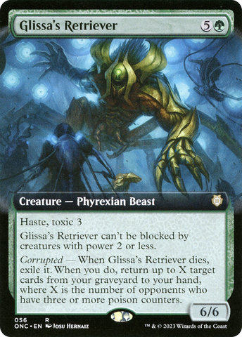 Glissa's Retriever (arte extendido) [Phyrexia: Todos serán un solo comandante] 