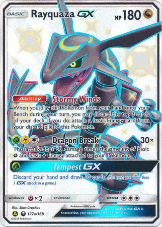 Rayquaza GX (177a/168) (Tarjeta Jumbo) [Sol y Luna: Tormenta Celestial] 