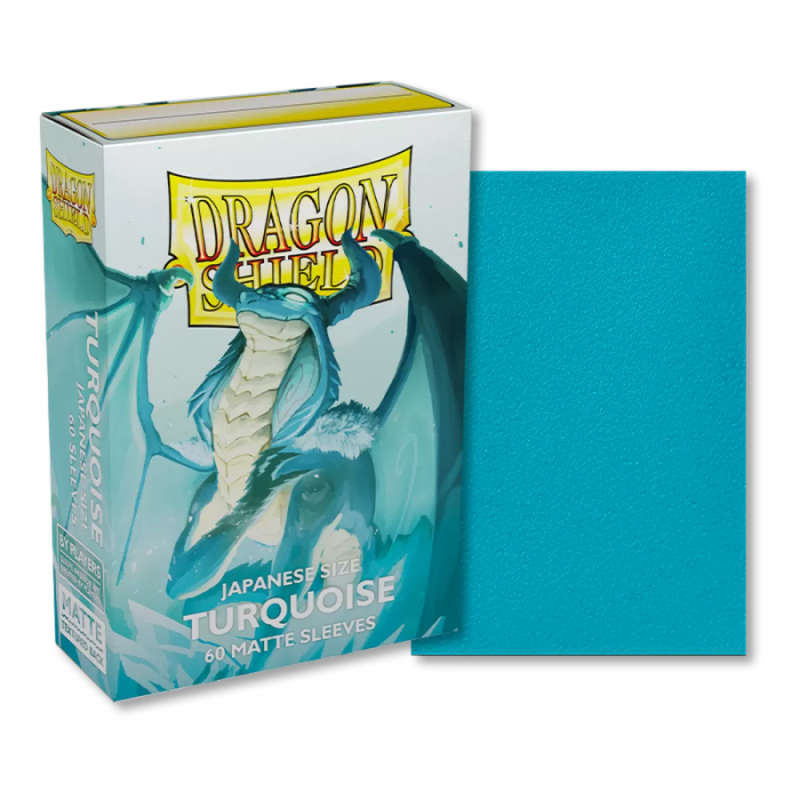 Dragon Shield Sleeves - JAPANESE SIZE - Matte Turqouise 'Yadolom' (60 protectores)