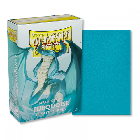 Dragon Shield Sleeves - JAPANESE SIZE - Matte Turqouise 'Yadolom' (60 protectores)