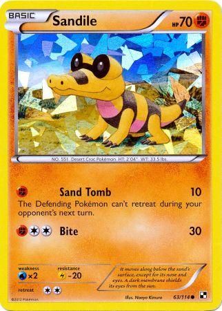 Sandile (63/114) (Holo de hielo agrietado) [Blanco y negro: conjunto básico] 