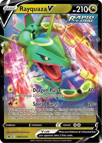 Rayquaza V (SWSH147) [Espada y escudo: Promociones de Black Star] 