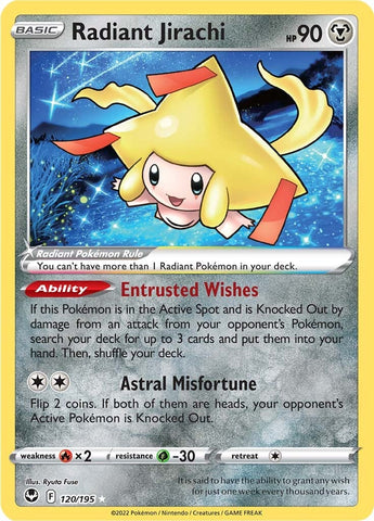 Jirachi radiante (120/195) [Espada y escudo: Tempestad de plata] 