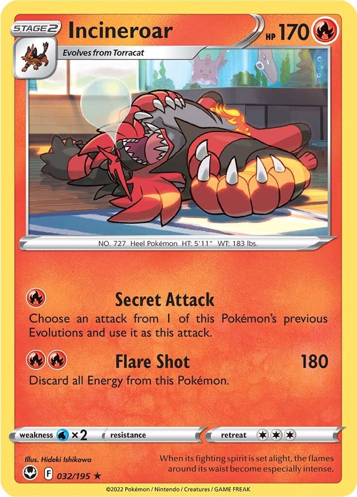 Incineroar (032/195) [Espada y escudo: Tempestad de plata] 