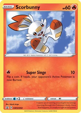 Scorbunny (SWSH002) [Espada y escudo: Promociones de Black Star] 