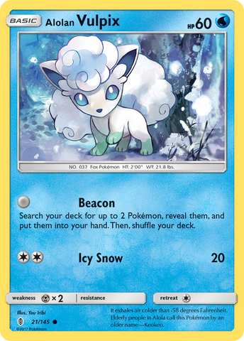 Alolan Vulpix (21/145) [Sol y luna: Guardianes nacientes] 