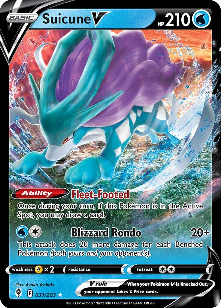 Suicune V (031/203) [Espada y escudo: cielos en evolución] 