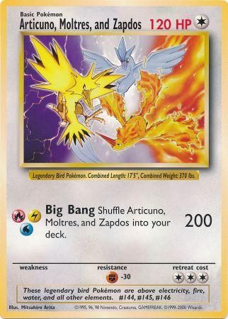 Articuno, Moltres y Zapdos (Tarjeta Jumbo) [Tarjetas varias] 