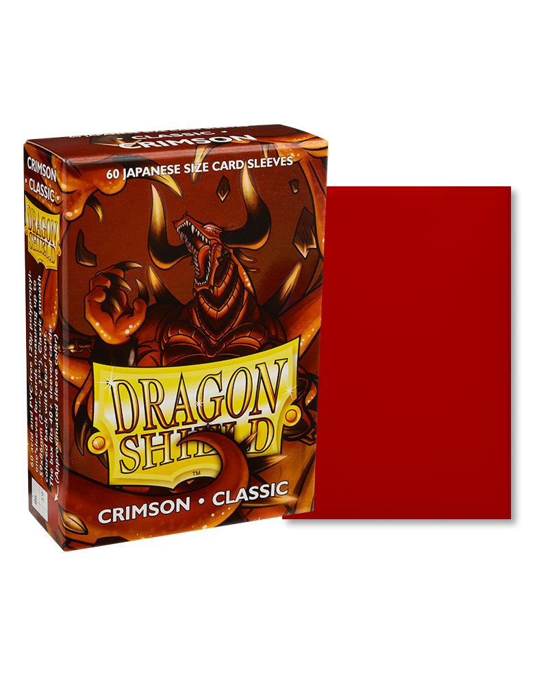 Dragon Shield Sleeves - JAPANESE SIZE - Classic Crimson (60 protectores)