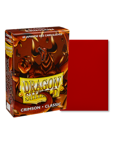 Dragon Shield Sleeves - JAPANESE SIZE - Classic Crimson (60 protectores)