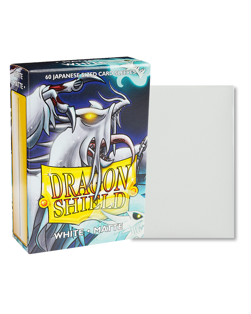 Dragon Shield Sleeves - JAPANESE SIZE - Matte White (60 protectores)