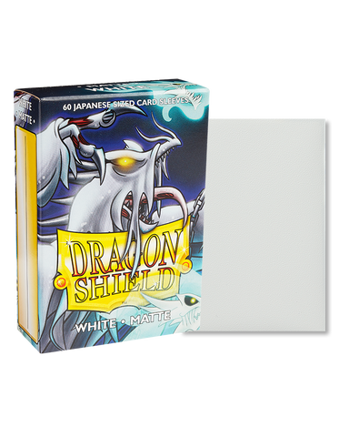 Dragon Shield Sleeves - JAPANESE SIZE - Matte White (60 protectores)