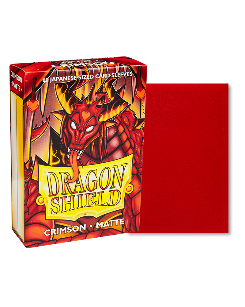 Dragon Shield Sleeves - JAPANESE SIZE - Matte Crimson (60 protectores)