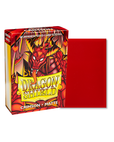 Dragon Shield Sleeves - JAPANESE SIZE - Matte Crimson (60 protectores)
