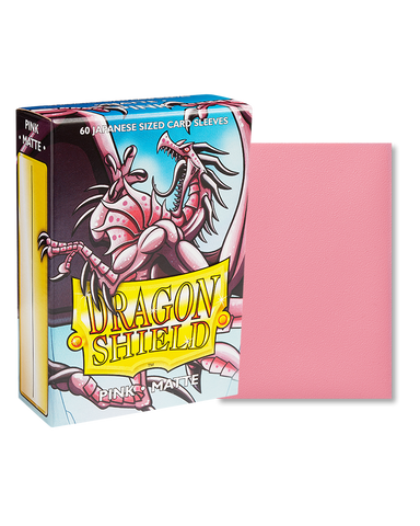 Dragon Shield Sleeves - JAPANESE SIZE - Matte Pink (60 protectores)
