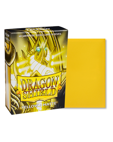 Dragon Shield Sleeves - JAPANESE SIZE - Matte Yellow (60 protectores)