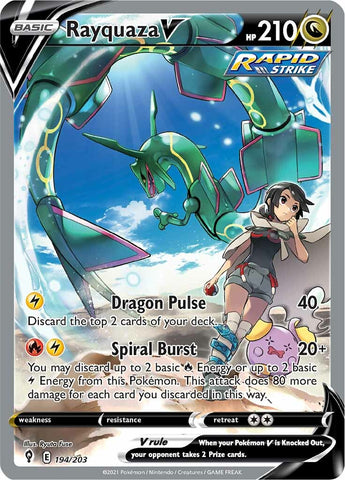 Rayquaza V (194/203) [Espada y escudo: cielos en evolución] 